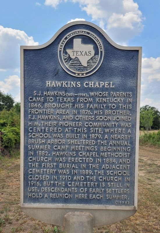 Hawkins Chapel Marker. Click for full size. Hawkins Chapel Marker image. Click for full size.