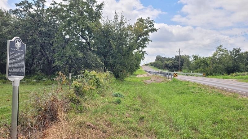The view of the Panter Branch School Marker along the highway image. Click for full size.