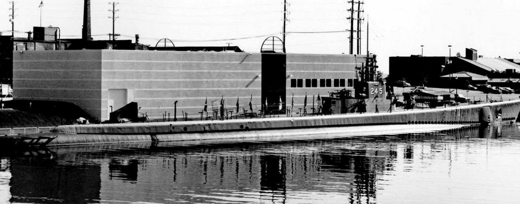 Cobia (SS-245), dockside, on display at Wisconsin Maritime Museum, Manitowoc, WI., mid 90's.. Click for full size. Cobia (SS-245), dockside, on display at Wisconsin Maritime Museum, Manitowoc, WI., mid 90's. image. Click for full size.