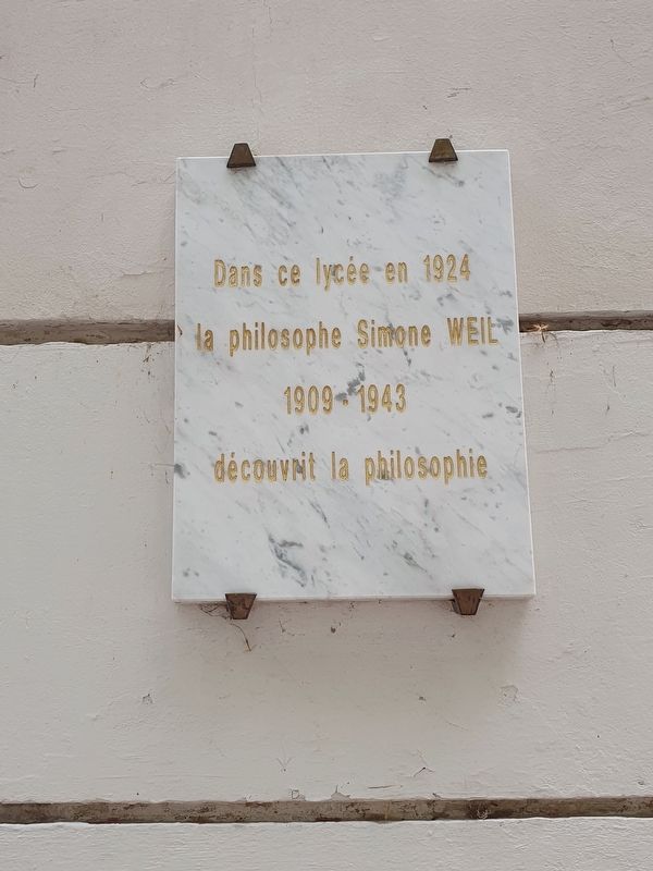 Simone Weil Marker image. Click for full size.