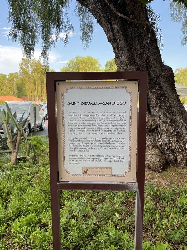 Saint Didacus - San Diego Marker image. Click for full size.