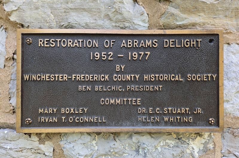 Restoration Plaque image. Click for full size.