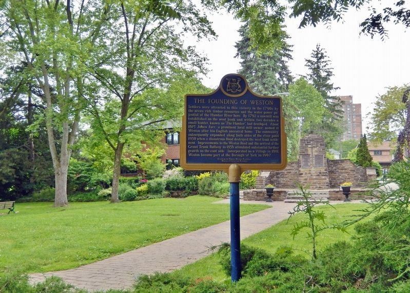 The Founding of Weston Marker (<i>east side</i>). Click for full size. The Founding of Weston Marker (<i>east side</i>) image. Click for full size.