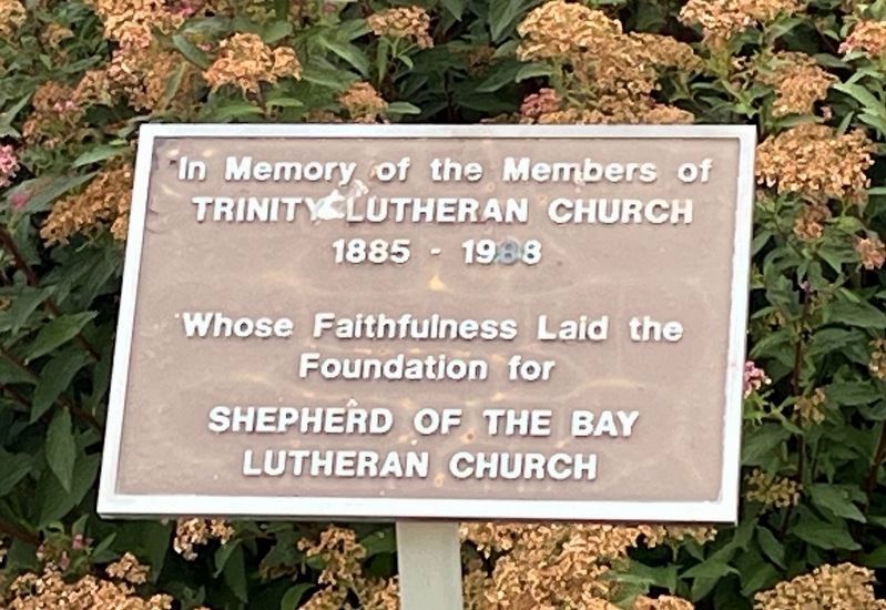 Trinity Lutheran Church Marker image. Click for full size.