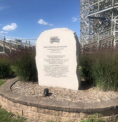 Zippin Pippin dedication stone. Click for full size. Zippin Pippin dedication stone image. Click for full size.
