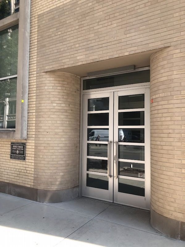 Former Site of the Armed Forces Examining and Entrance Station Marker. Click for full size. Former Site of the Armed Forces Examining and Entrance Station Marker image. Click for full size.