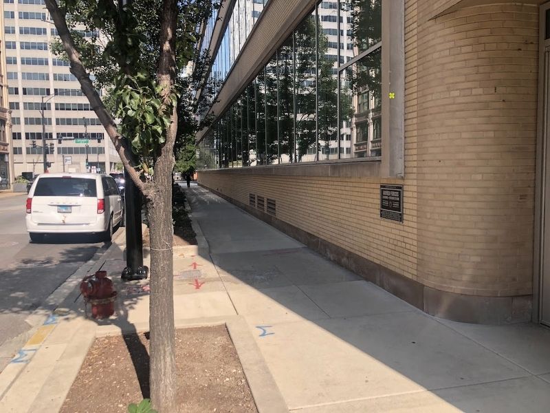 Former Site of the Armed Forces Examining and Entrance Station Marker. Click for full size. Former Site of the Armed Forces Examining and Entrance Station Marker image. Click for full size.