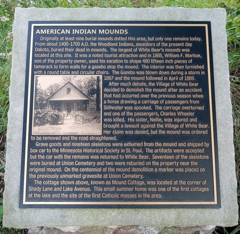 American Indian Mounds Marker image. Click for full size.