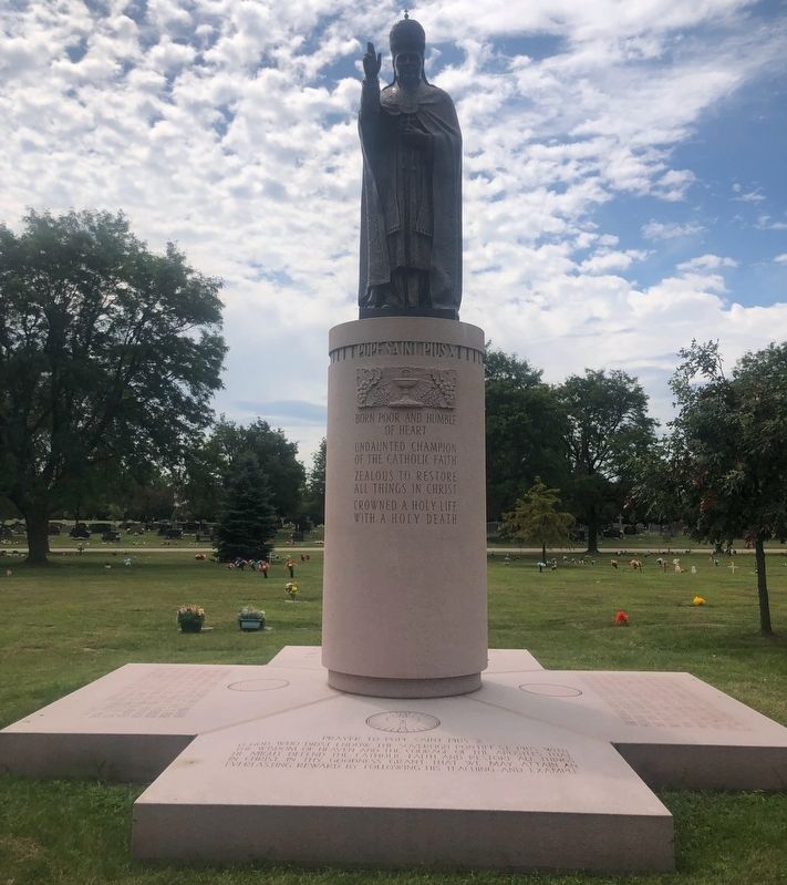 Pope Saint Pius X Marker. Click for full size. Pope Saint Pius X Marker image. Click for full size.