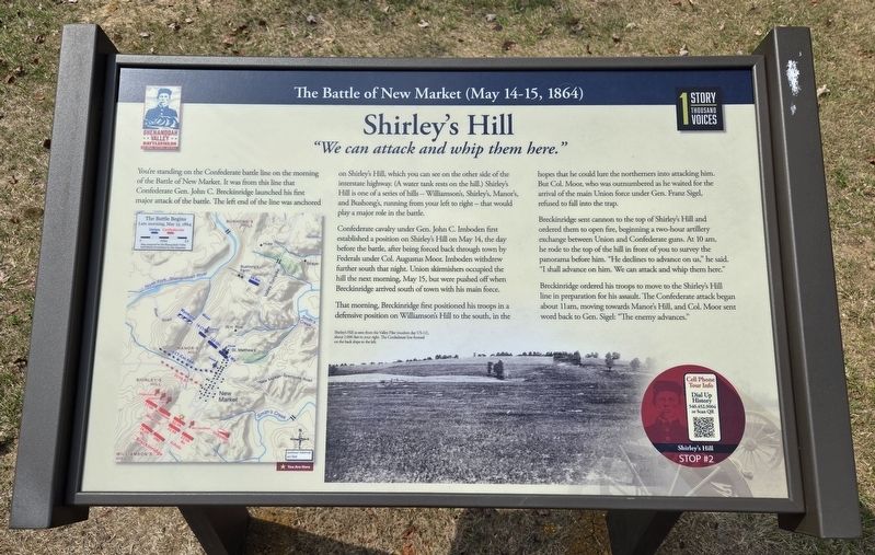 Shirley's Hill Marker image. Click for full size.