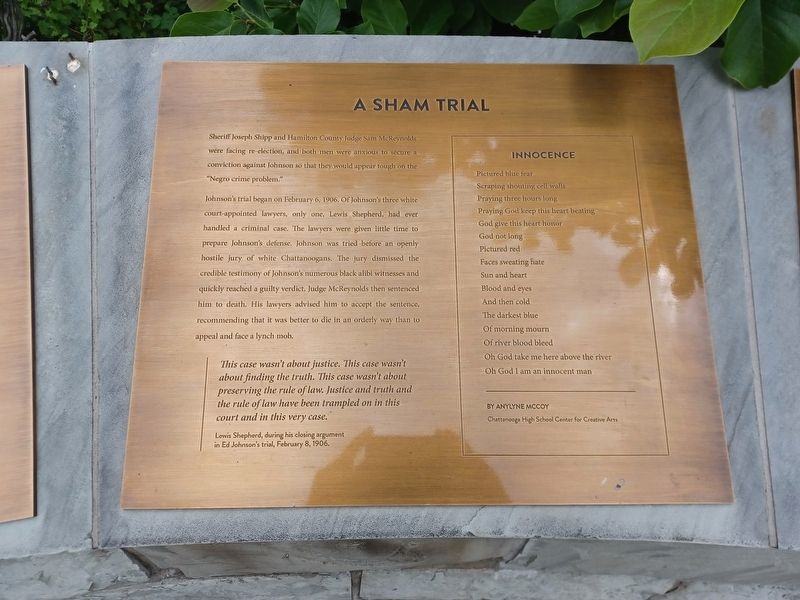 Ed Johnson Memorial &mdash; A Sham Trial image. Click for full size.