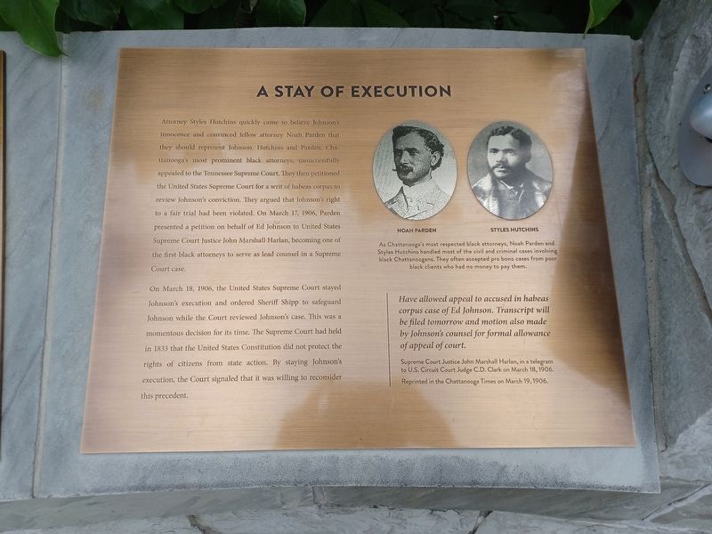 Ed Johnson Memorial &mdash; A Stay of Execution image. Click for full size.