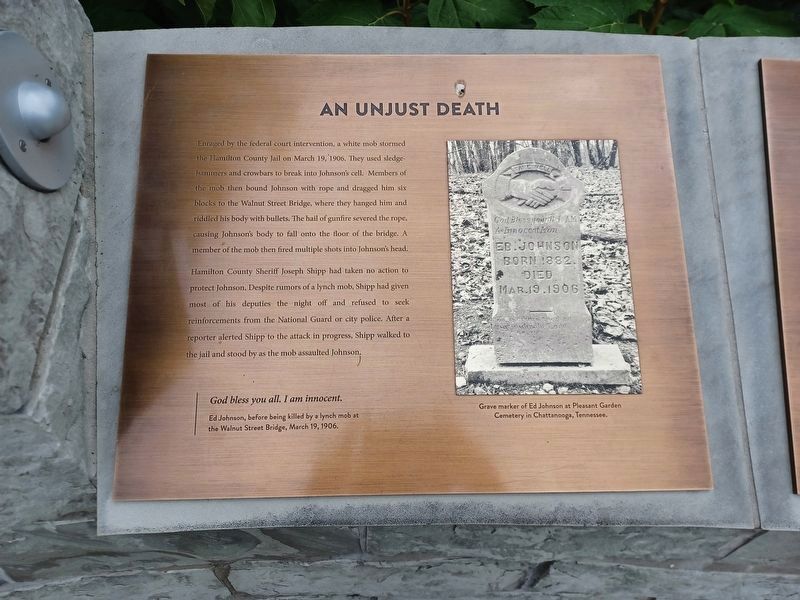 Ed Johnson Memorial � An Unjust Death image. Click for full size.
