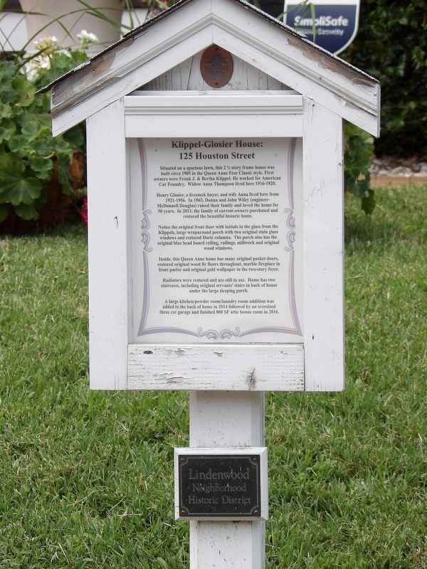 Klippel-Glosier House Marker image. Click for full size.