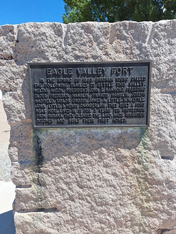 Eagle Valley Fort Marker image. Click for full size.