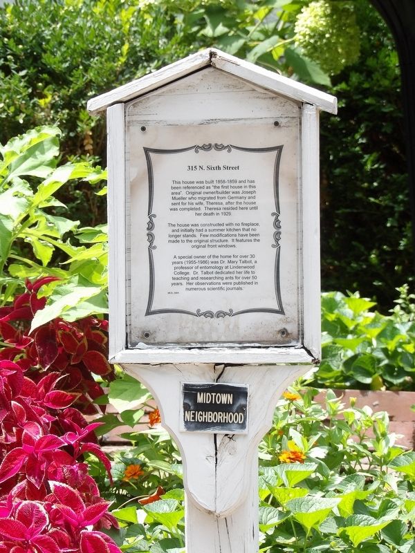 315 N. Sixth Street Marker image. Click for full size.