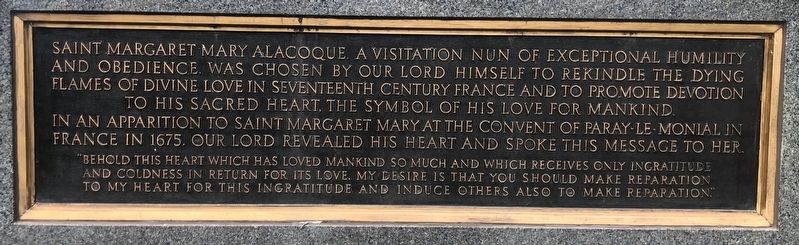 Saint Margaret Mary Alacoque Marker image. Click for full size.