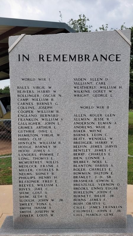 Central Texas Veterans' Memorial - 2nd Plaque. Click for full size. Central Texas Veterans' Memorial - 2nd Plaque image. Click for full size.