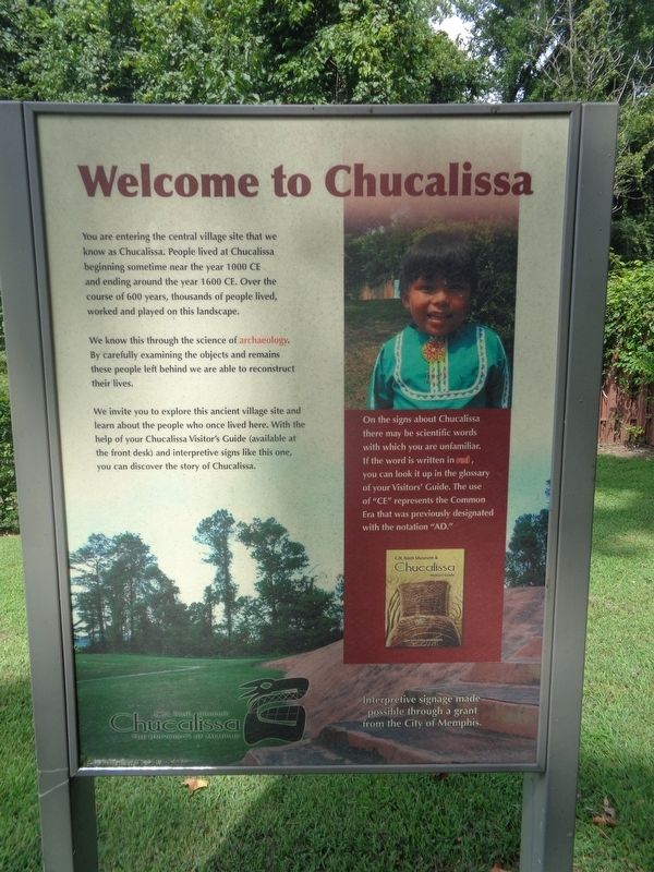 Welcome to Chucalissa Marker image. Click for full size.