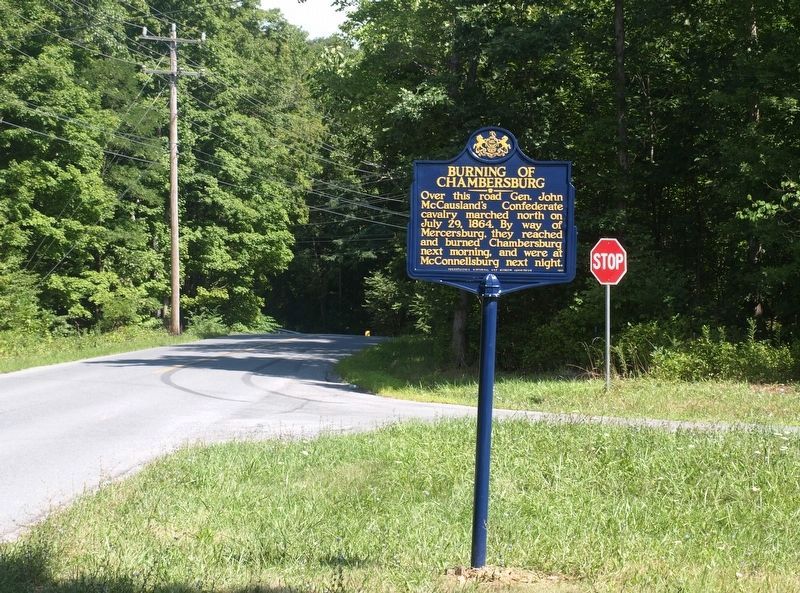 Burning Of Chambersburg Marker. Click for full size. Burning Of Chambersburg Marker image. Click for full size.