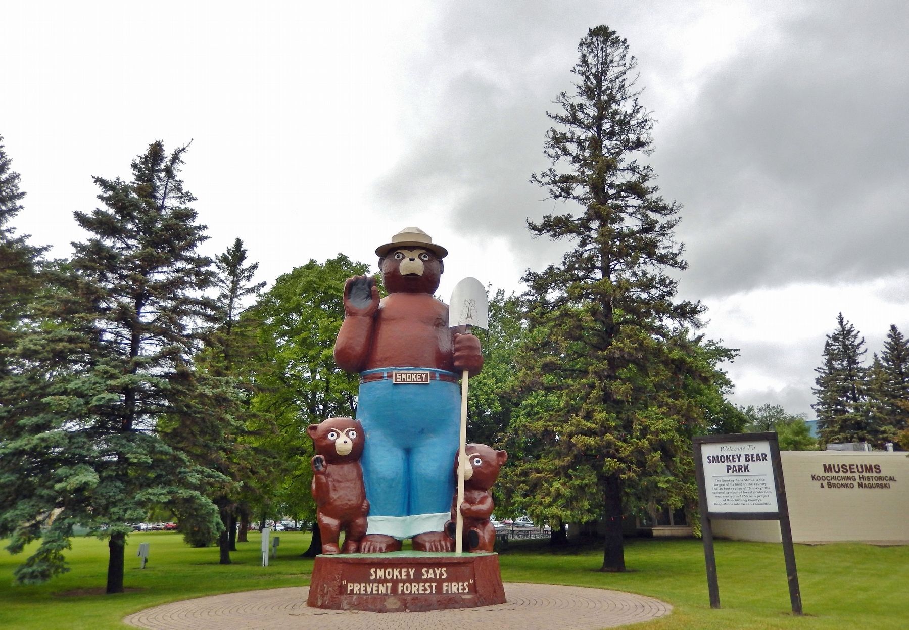 Smokey Bear Statue & Marker. Click for full size. Smokey Bear Statue & Marker image. Click for full size.