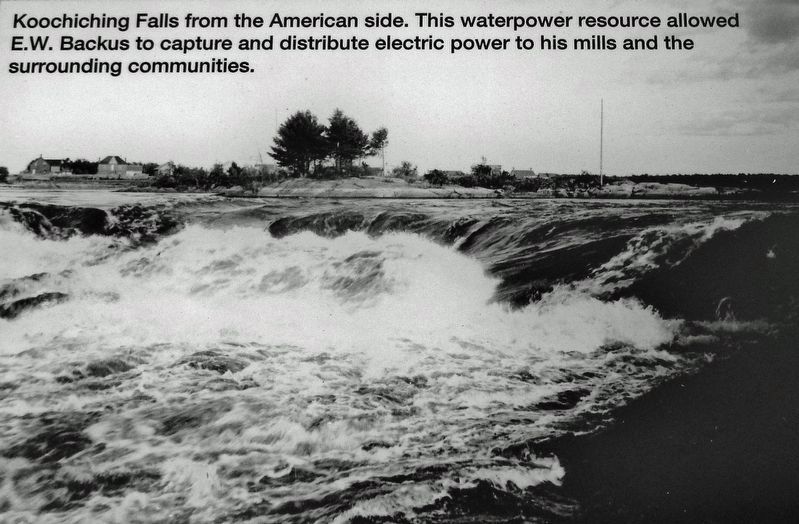 Marker detail: Koochiching Falls American Side. Click for full size. Marker detail: Koochiching Falls American Side image. Click for full size.