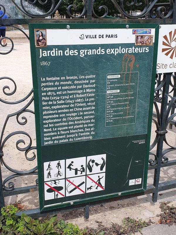 Jardin des grands explorateurs Marker image. Click for full size.
