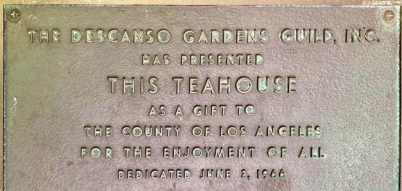 Tea House Marker - 1966 image. Click for full size.