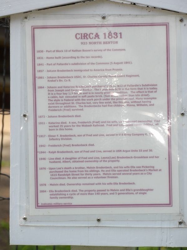Circa 1831 Marker image. Click for full size.