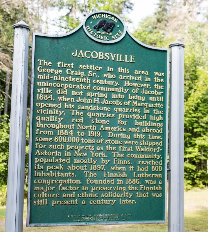 Jacobsville side of marker image. Click for full size.