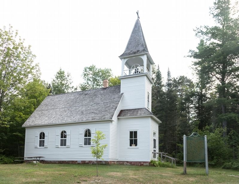 Finnish Lutheran Church and Marker image. Click for full size.