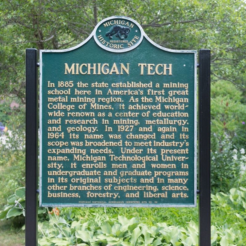 Michigan Tech Marker image. Click for full size.
