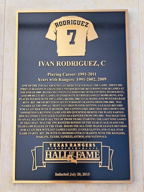 Ivan Rodriguez, C Marker image. Click for full size.