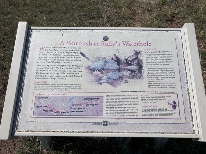 A Skirmish at Sully's Waterhole Marker image. Click for full size.