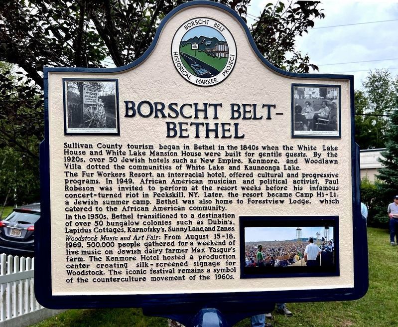Borscht Belt-Bethel side of the marker. Click for full size. Borscht Belt-Bethel side of the marker image. Click for full size.