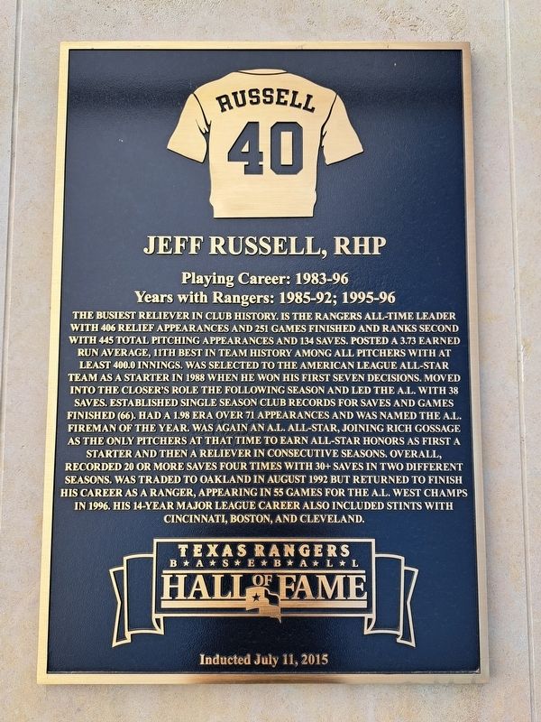 Jeff Russell, RHP Marker image. Click for full size.