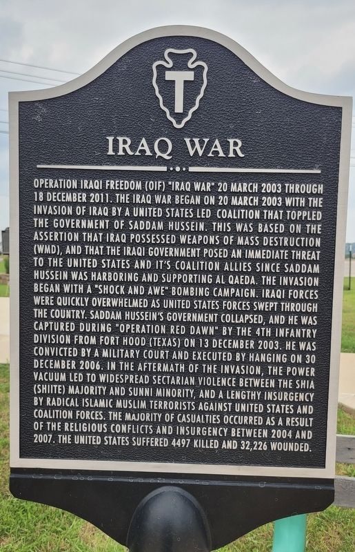 Iraq War Marker image. Click for full size.