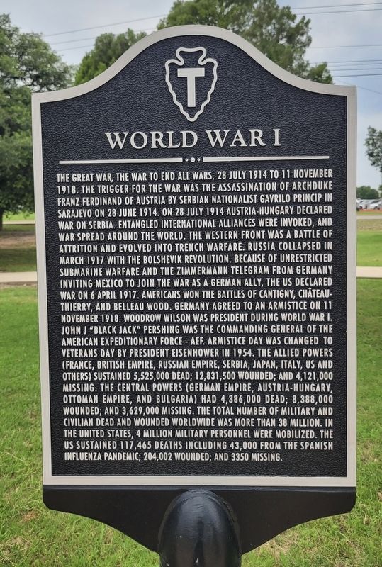 World War I Marker image. Click for full size.