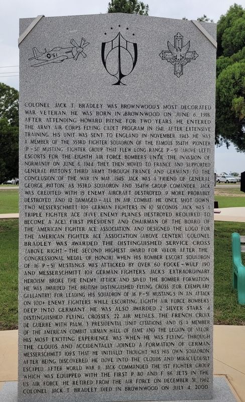 Colonel Jack T. Bradley Marker image. Click for full size.
