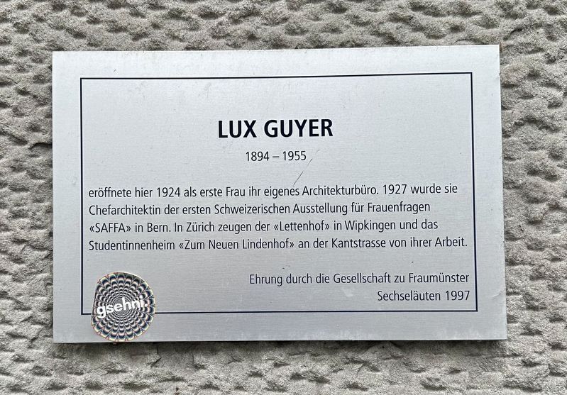 Lux Guyer (1894-1955) Marker. Click for full size. Lux Guyer (1894-1955) Marker image. Click for full size.