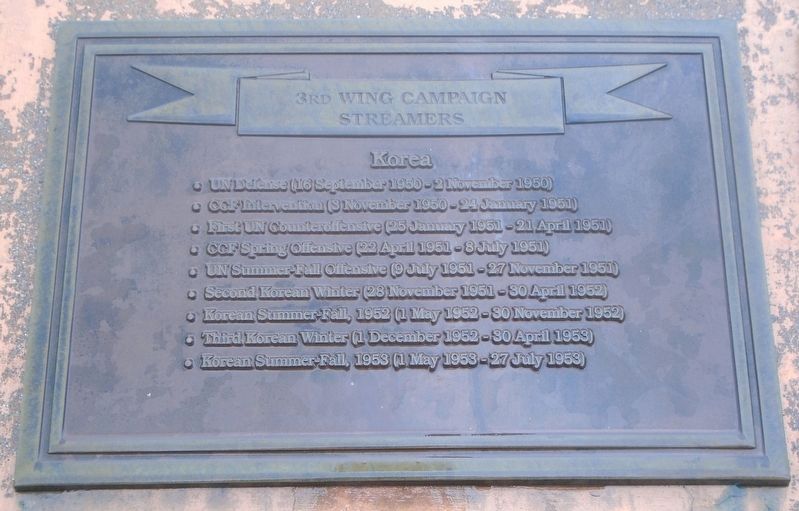 3rd Wing Campaign Streamers - Korea Marker image. Click for full size.