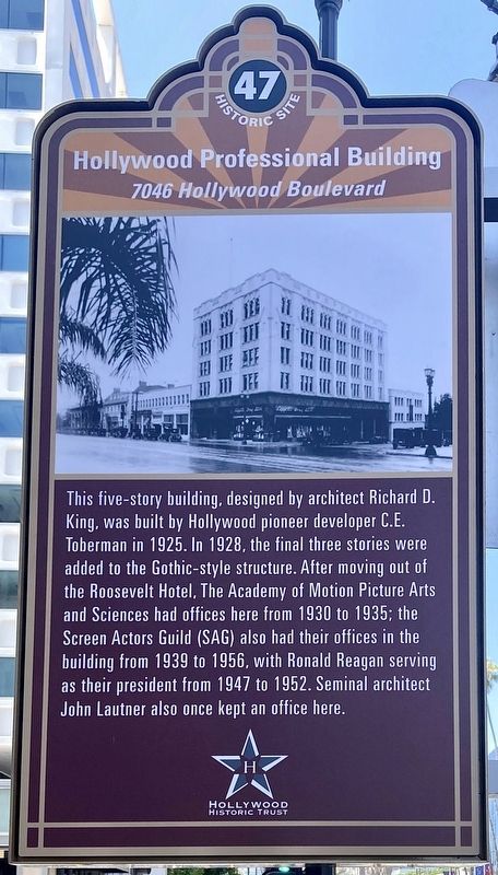 Hollywood Professional Building Marker. Click for full size. Hollywood Professional Building Marker image. Click for full size.
