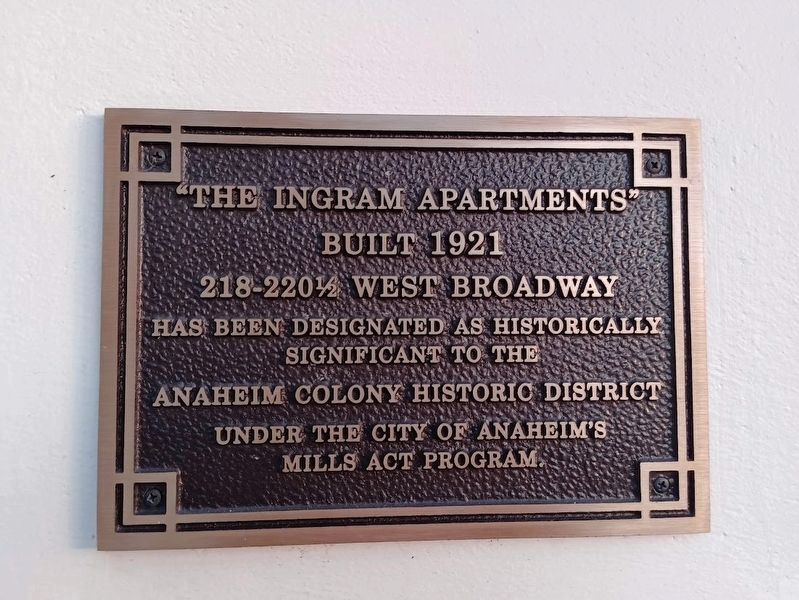 The Ingram Apartments Marker image. Click for more information.