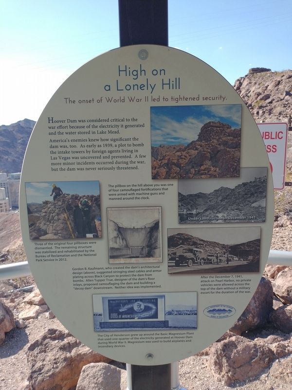 High on a Lonely Hill Marker. Click for full size. High on a Lonely Hill Marker image. Click for full size.