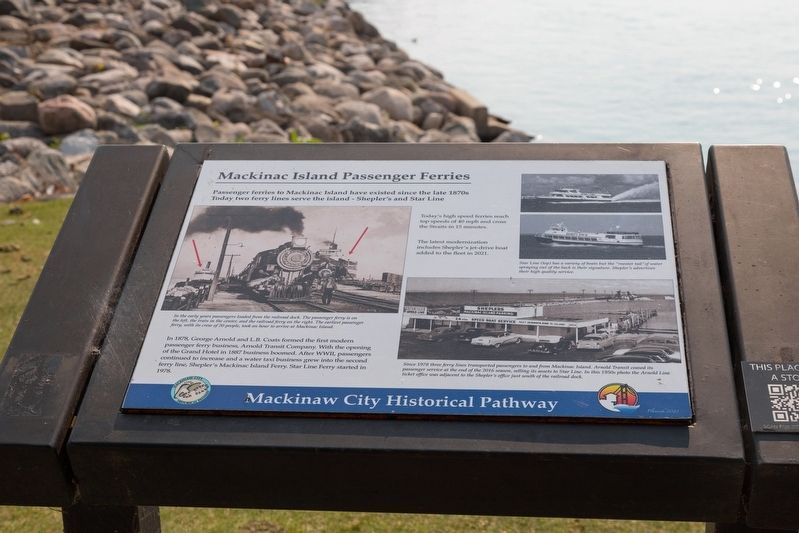 Mackinac Island Passenger Ferries Marker image. Click for full size.