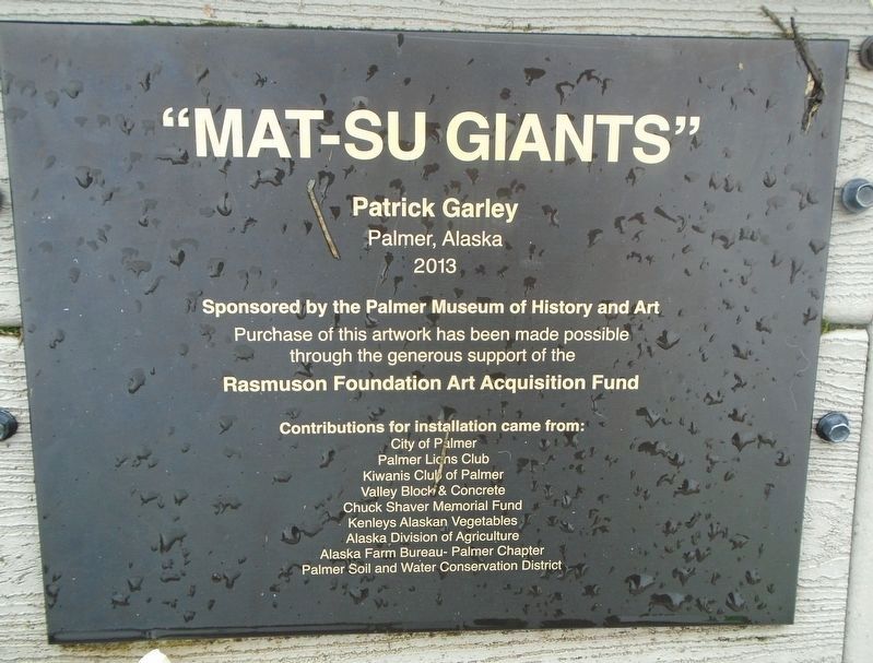 "Mat-Su Giants" Marker. Click for full size. "Mat-Su Giants" Marker image. Click for full size.