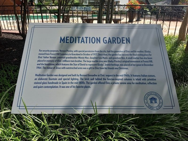 Meditation Garden Marker. Click for full size. Meditation Garden Marker image. Click for full size.