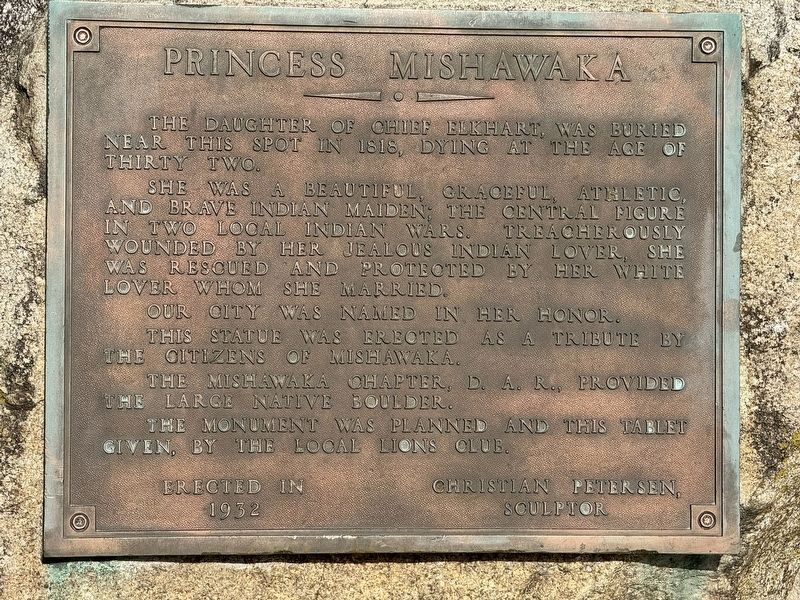 Princess Mishawaka Marker image. Click for full size.
