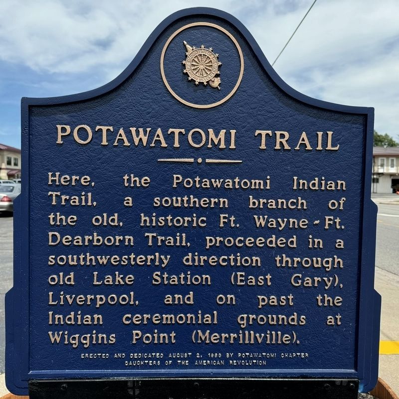 Potawatomi Trail Marker. Click for full size. Potawatomi Trail Marker image. Click for full size.