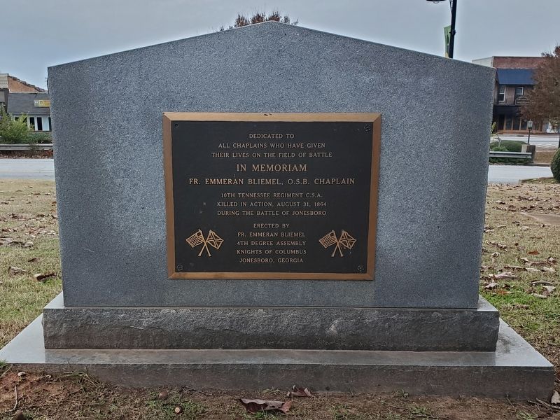 Wide view In Memoriam Fr. Emmeran Bliemel, O.S.B. Chaplain Marker image. Click for full size.